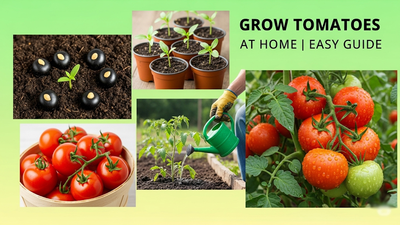 How to Grow Tomatoes at Home: Step-by-Step Guide to Planting, Care and Harvesting
