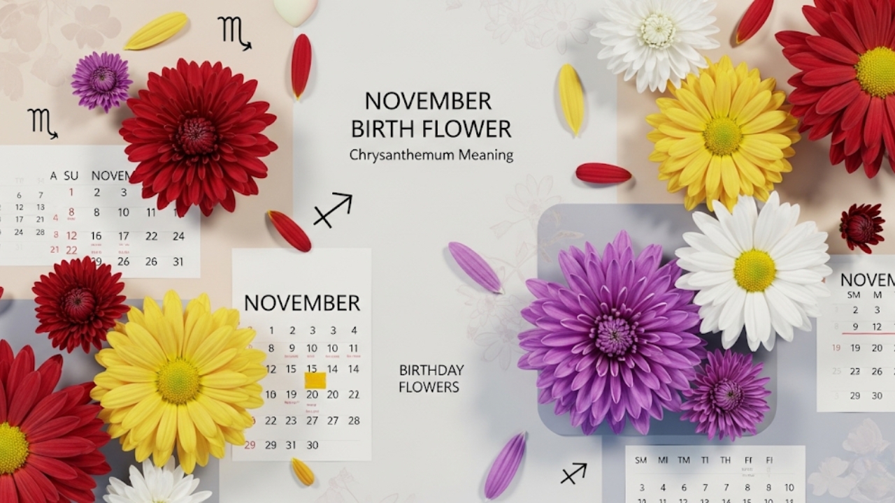 November Birth Flower: Chrysanthemum Meaning, Symbolism and Colors Explained