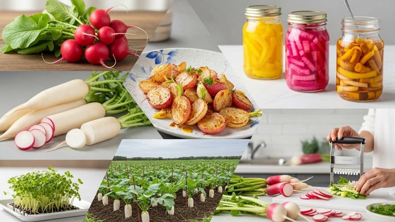 Radish Varieties and Uses: From Daikon and Mooli to Pickled, Roasted, and Cover Crop Radishes