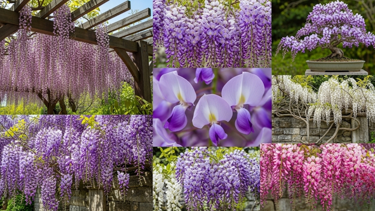 Wisteria Flower Complete Guide: Types, Colors, Care, Growing Tips, Bonsai, and Garden Uses