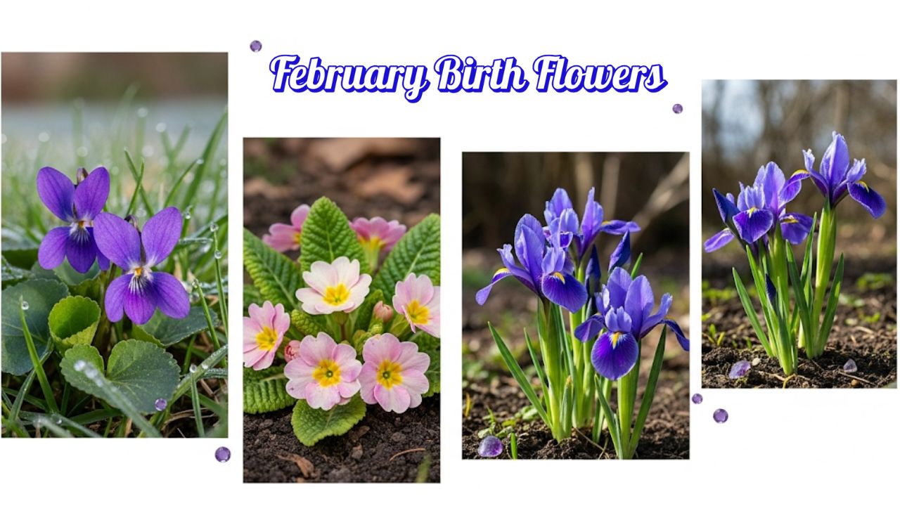 February Birth Flowers and Their Meaning: Violet, Primrose, and Iris Unveiled