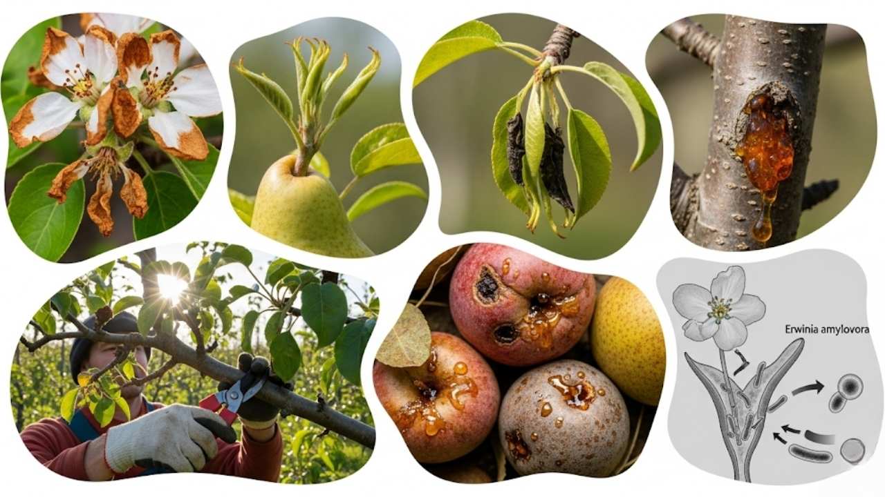 Fire Blight in Apple and Pear Trees: Symptoms, Treatment, and Erwinia amylovora Control