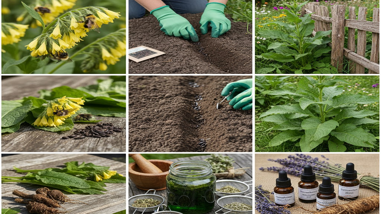 Symphytum (Comfrey) Growing Guide: Proven Tips for Planting, Care, Uses & Harvesting Success